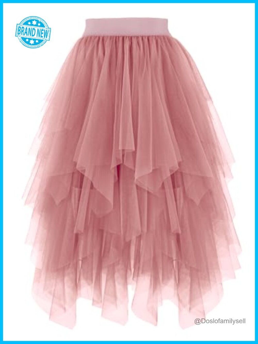 High Waist Midi Tulle Skirt A-Line Mesh Tutu